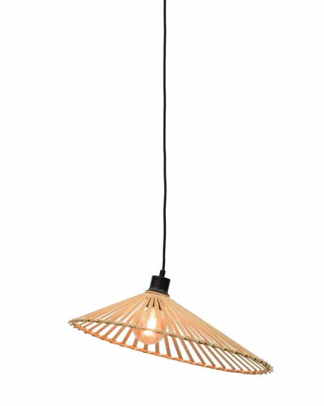 Good&Mojo Bamboe LED Hanglamp Bromo | 1X E27 Max 40W | Natural/Black