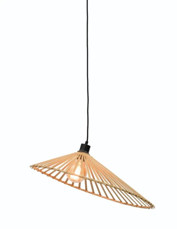 Good&Mojo Bamboe LED Hanglamp Bromo | 1X E27 Max 40W | Natural/Black