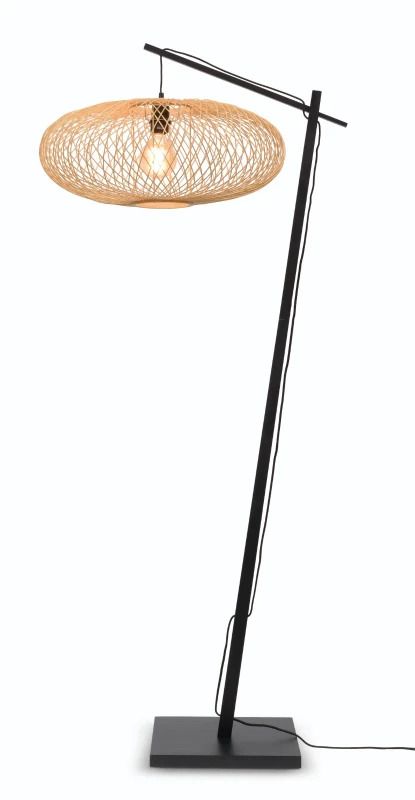 Good&Mojo Bamboe LED Staande Lamp Cango | 1X E27 Max 60W | Natural/Black