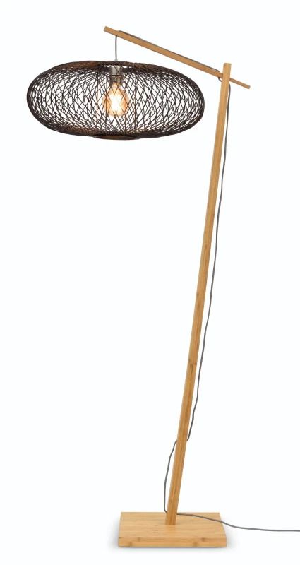 Good&Mojo Bamboe LED Staande Lamp Cango | 1X E27 Max 60W | Natural/Black