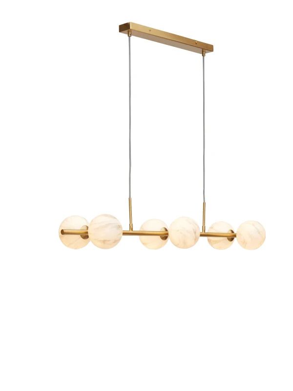 it's about RoMi LED Hanglamp Carrara | 6X G9 Max 150W | Gold/Tinted Glass