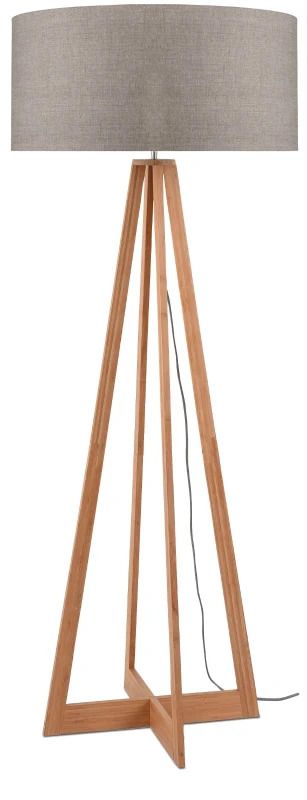 Good&Mojo Bamboe LED Staande Lamp Everest | 1X E27 Max 60W | Dark Linen