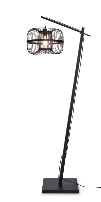 Good&Mojo Bamboe LED Staande Lamp Hokkaido | 1X E27 Max 60W | Black