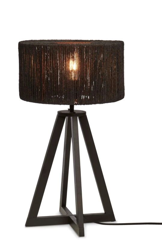 Good&Mojo Bamboe LED Tafellamp Iguazu | 1X E27 Max 40W | Black