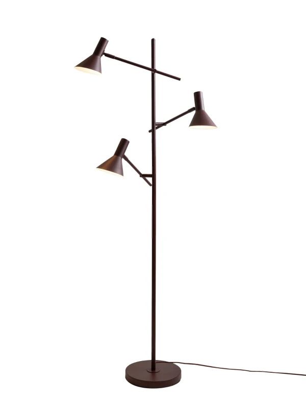 it's about RoMi LED Staande Lamp Izmir | 3X E27 Max 60W | Burgundy