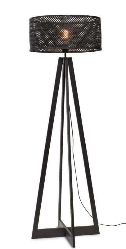 Good&Mojo Bamboe LED Staande Lamp Java | 1X E27 Max 60W | Black
