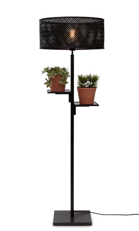 Good&Mojo Bamboe LED Staande Lamp Java | 1X E27 Max 60W | Black
