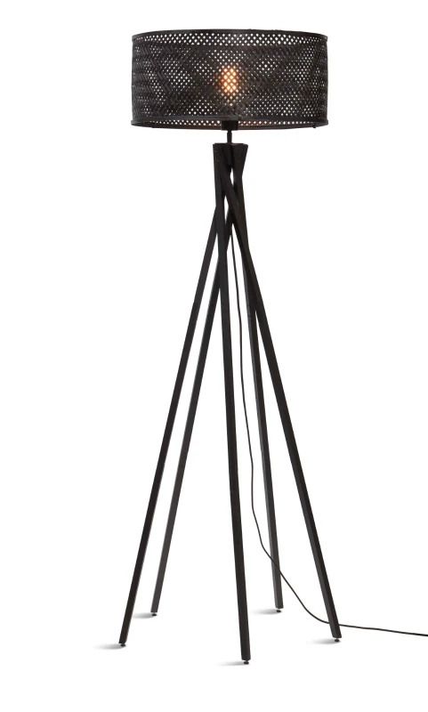 Good&Mojo Bamboe LED Staande Lamp Java | 1X E27 Max 60W | Black