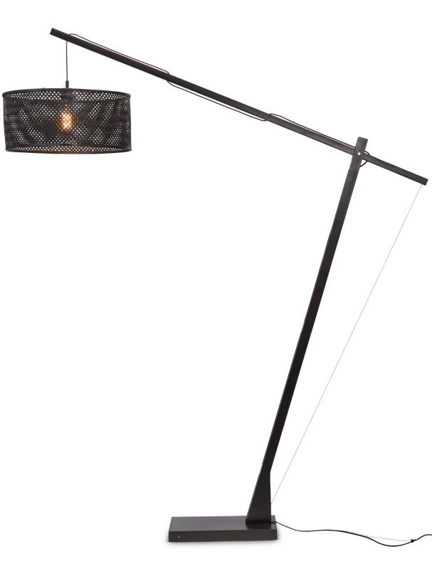 Good&Mojo Bamboe LED Staande Lamp Java | 1X E27 Max 60W | Black