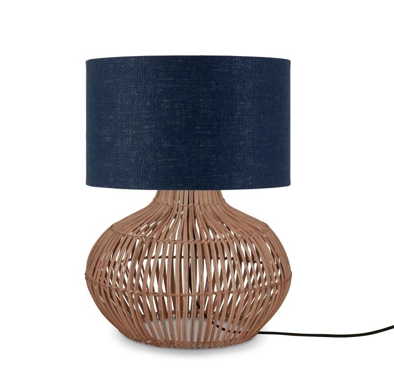 Good&Mojo LED Tafellamp Kalahari | 1X E27 Max 40W | Natural/Blue Denim