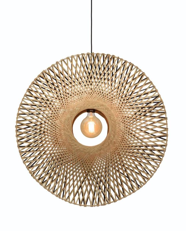 Good&Mojo LED Hanglamp Kalimantan | 1X E27 Max 40W | Natural/Black