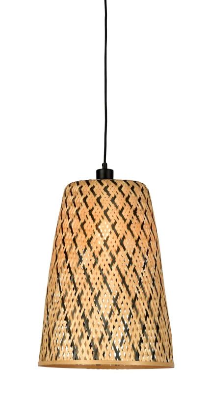 Good&Mojo Bamboe LED Hanglamp Kalimantan | 1X E27 Max 40W | Natural/Black