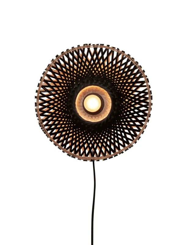 Good&Mojo Bamboe LED Wandlamp Kalimantan | 1X E27 Max 60W | Black