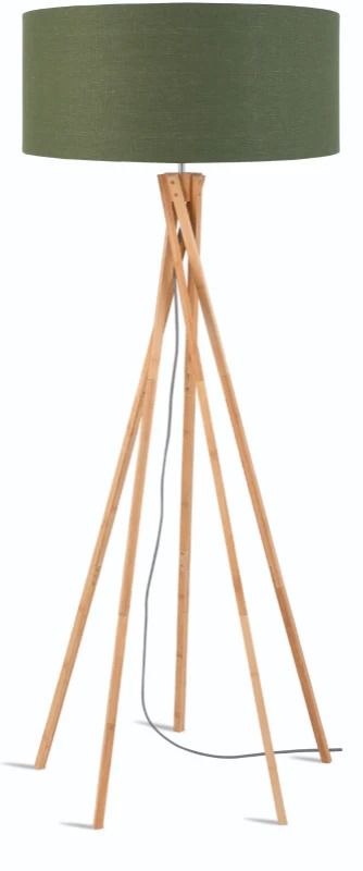 Good&Mojo Bamboe LED Staande Lamp Kilimanjaro | 1X E27 Max 60W | Green Forest