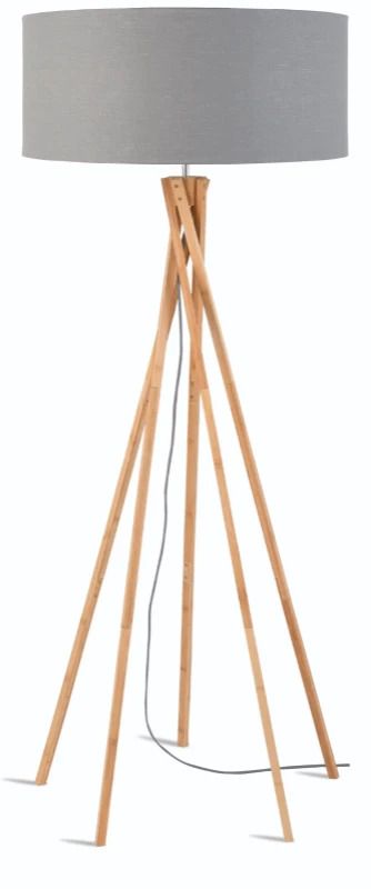 Good&Mojo Bamboe LED Staande Lamp Kilimanjaro | 1X E27 Max 60W | Light Grey