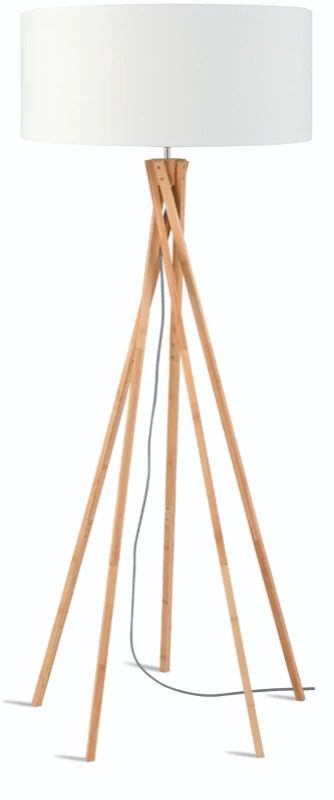 Good&Mojo Bamboe LED Staande Lamp Kilimanjaro | 1X E27 Max 60W | White