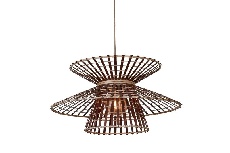 Good&Mojo Bamboe LED Hanglamp Machupicchu | 1X E27 Max 60W | Warm Earth Tones