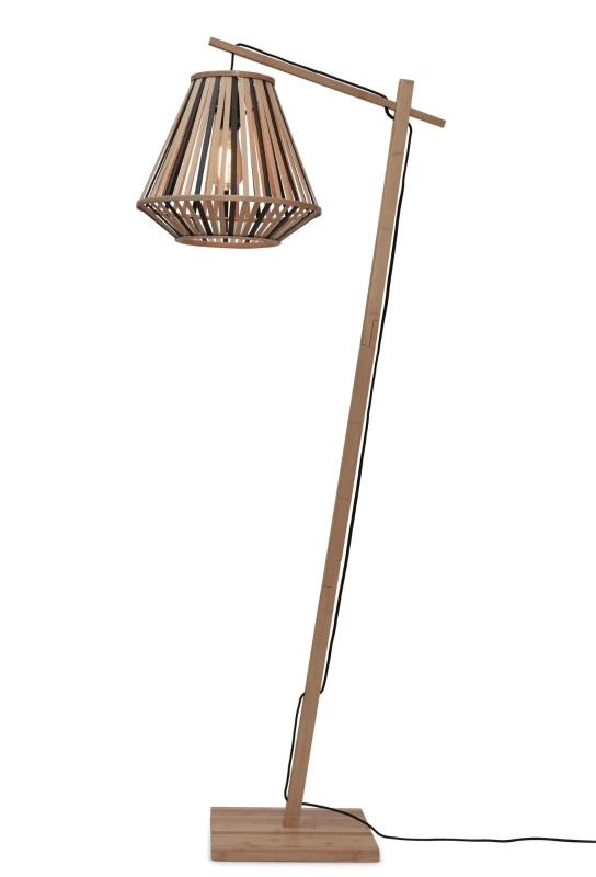 Good&Mojo Bamboe LED Staande Lamp Merapi | 1X E27 Max 60W | Natural/Black
