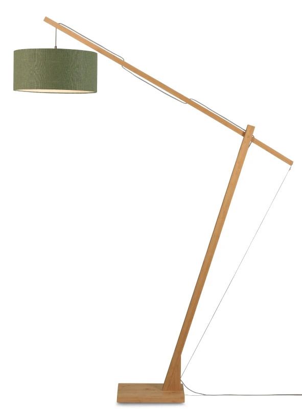 Good&Mojo Bamboe LED Staande Lamp Montblanc | 1X E27 Max 60W | Blue Denim