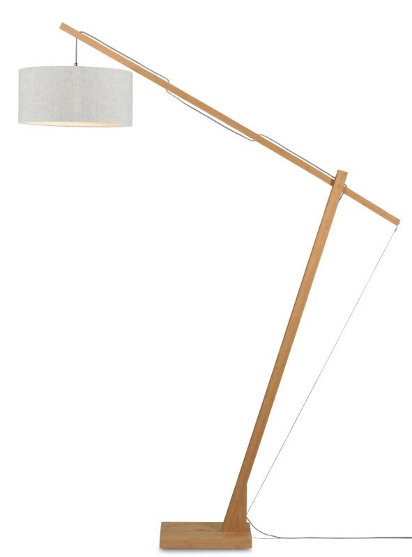 Good&Mojo Bamboe LED Staande Lamp Montblanc | 1X E27 Max 60W | Light Grey