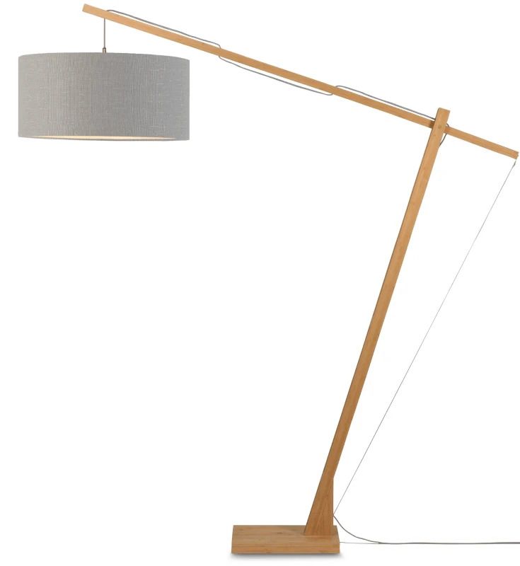 Good&Mojo Bamboe LED Staande Lamp Montblanc | 1X E27 Max 60W | Light Grey