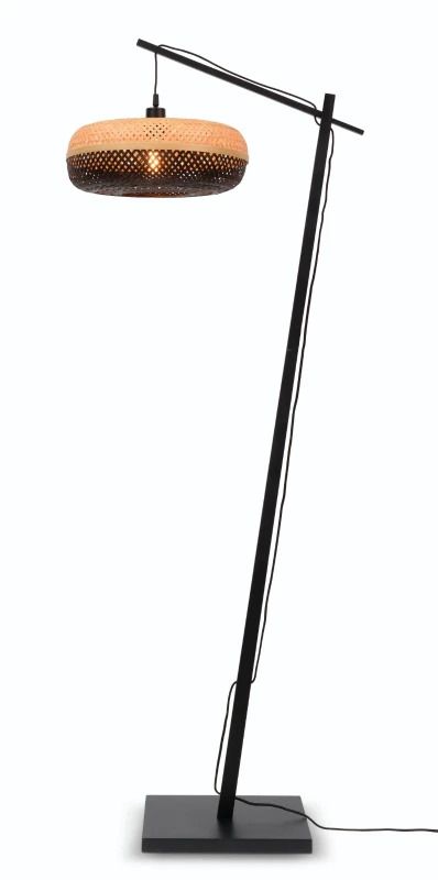 Good&Mojo Bamboe LED Staande Lamp Palawan | 1X E27 Max 60W | Natural/Black