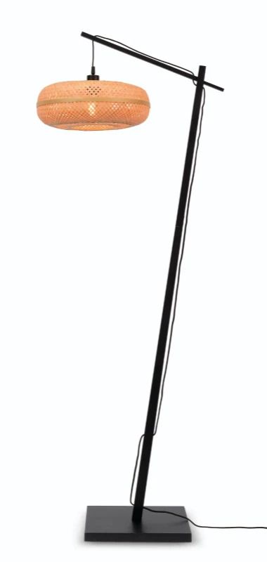 Good&Mojo Bamboe LED Staande Lamp Palawan | 1X E27 Max 60W | Natural/Black