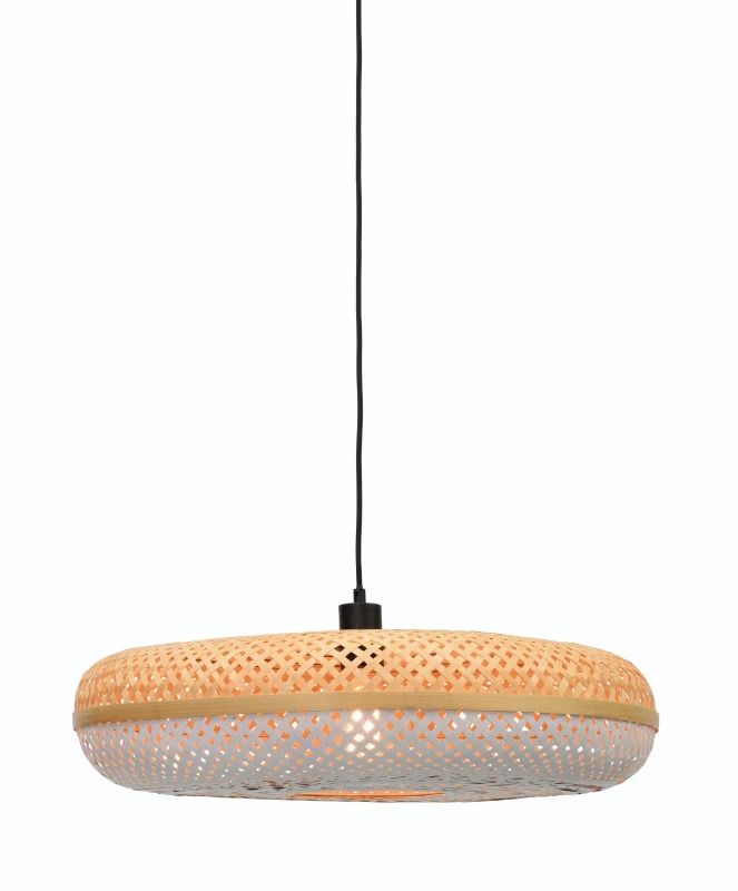 Good&Mojo Bamboe LED Hanglamp Palawan | 1X E27 Max 40W | Natural/Black/White