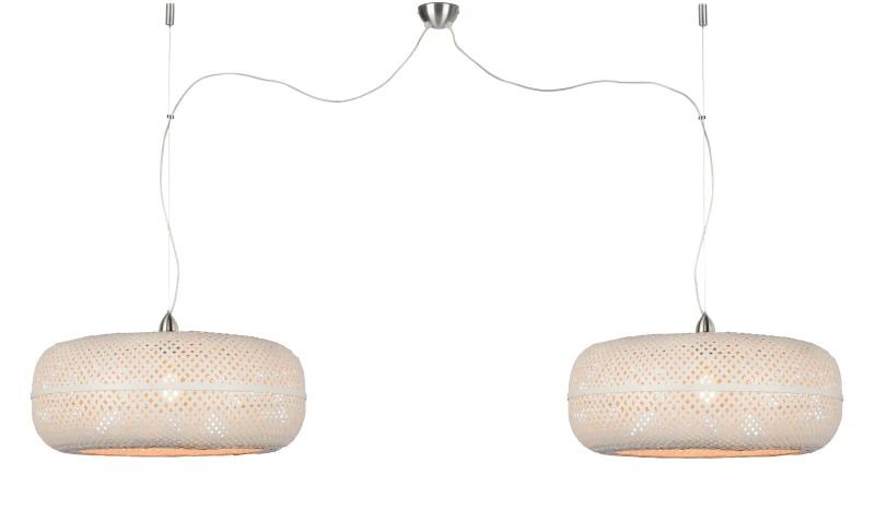 Good&Mojo Bamboe LED Hanglamp Palawan | 2X E27 Max 60W | White