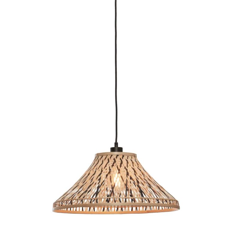 Good&Mojo Bamboe LED Hanglamp Tahiti | 1X E27 Max 60W | Natural/Black