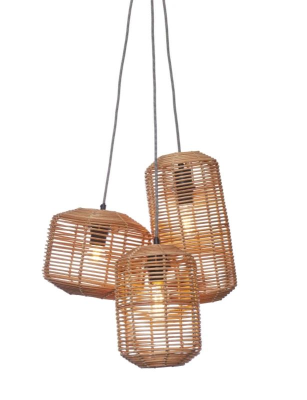 Good&Mojo LED Hanglamp Tanami | 3X E27 Max 60W | Natural
