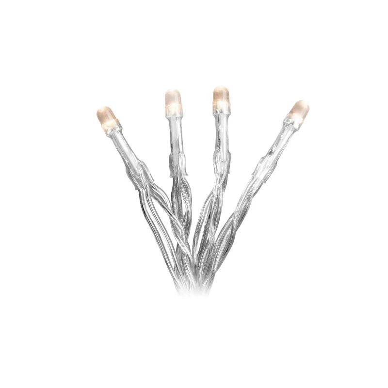 Konstsmide LED Lichtketting | 10 Lichtpunten Warm Wit | 0,6W 1,5V | 15cm spacing | 6u timer | Op Batterij | Binnengebruik