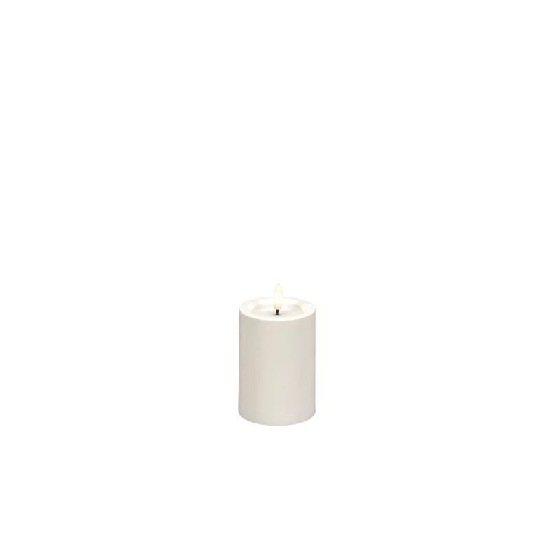 Konstsmide LED Kaars | Soft Matwit | 10x7cm | On/Off & 6u Timer | Op Batterij 2x AA | Voor Buiten | Niet-uitwisselbare LED