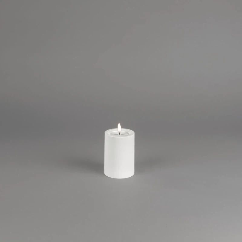 Konstsmide LED Kaars | Soft Matwit | 10x7cm | On/Off & 6u Timer | Op Batterij 2x AA | Voor Buiten | Niet-uitwisselbare LED