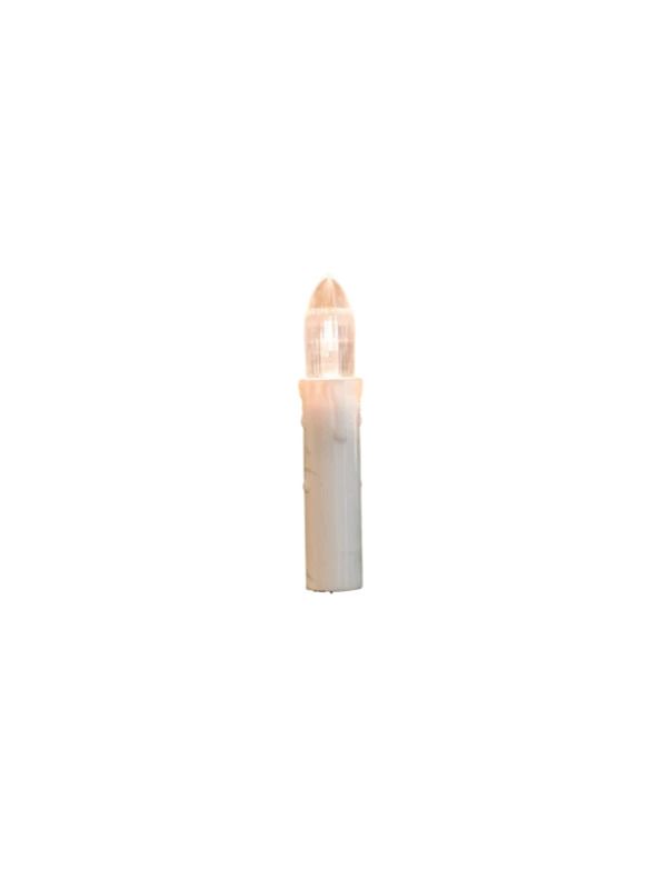 Konstsmide LED Boomkaarsensnoer Lichtketting | 25 Lichtpunten Druipkaarsen 1.5W 230V uitwisselbaar | Binnen | 9.6m, spacing 40cm, groene kabel, luxe knijper