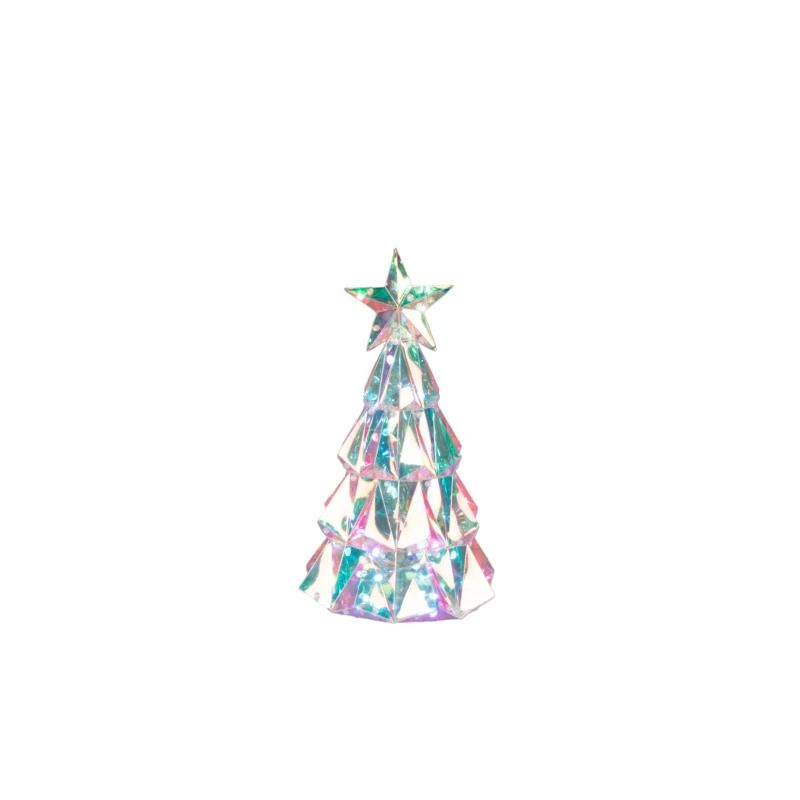 Konstsmide 3D LED Kerstboom Diamant | 30 Lichtpunten Multicolor | 30x23cm | Control Button 1.8m USB | Voor Binnen | Niet Dimbaar
