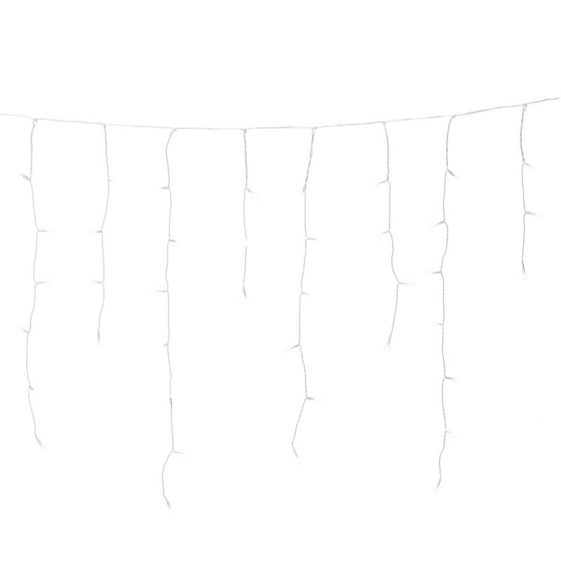 Konstsmide LED Lichtsnoer Icicle Lichtketting | 80 Lichtpunten 3m | 3.84W 1.5V | Batterij | Timer 6/9 uur | Lichtsensor | Buiten IP44
