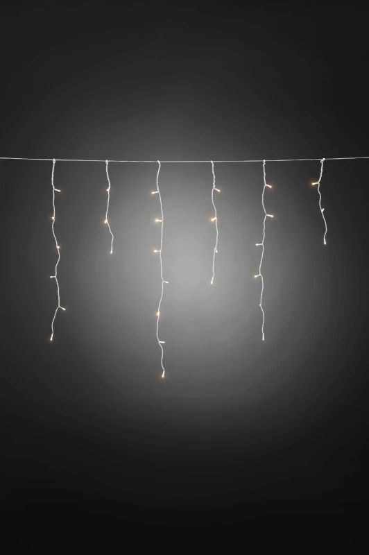 Konstsmide LED Lichtsnoer Icicle Lichtketting | 80 Lichtpunten 3m | 3.84W 1.5V | Batterij | Timer 6/9 uur | Lichtsensor | Buiten IP44