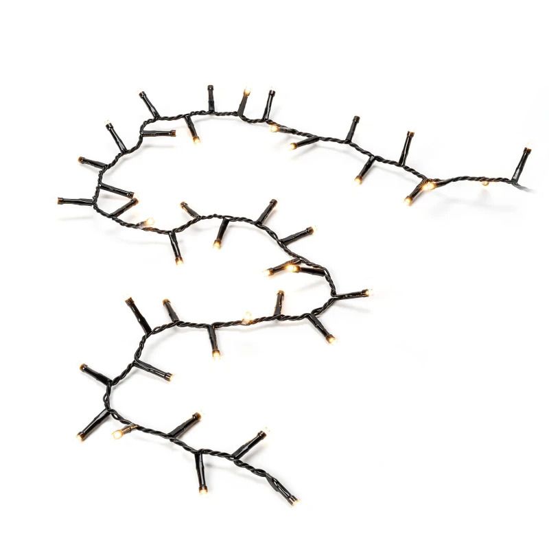 Konstsmide Micro LED Lichtketting | 600 lichtpunten warmwit | 6W 30V | 13,18m | spacing 2,2cm | zwarte kabel | IP44 buitengebruik