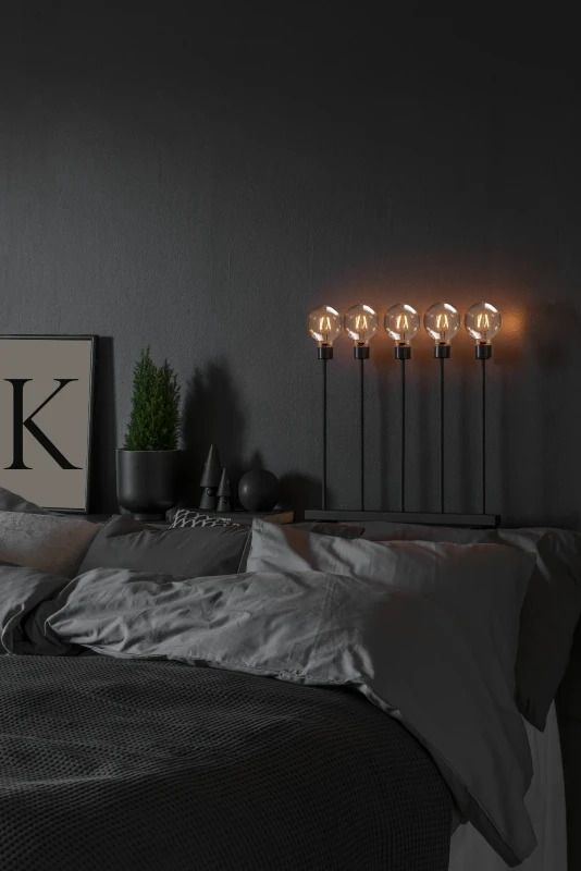 Konstsmide LED Kandelaar Metaal | 3,5W Extra Warmwit 24V | 5 Lichtpunten | Dimbaar | 45x50cm Zwart | Binnengebruik | Uitwisselbare lichtbron