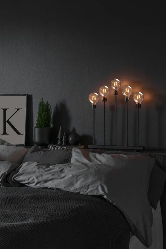 Konstsmide LED Kandelaar | 3,5W Extra Warmwit 24V | 5 Lichtpunten Dimmer | Zwart Metaal 45x54cm | Alleen Binnen | Niet Dimbaar