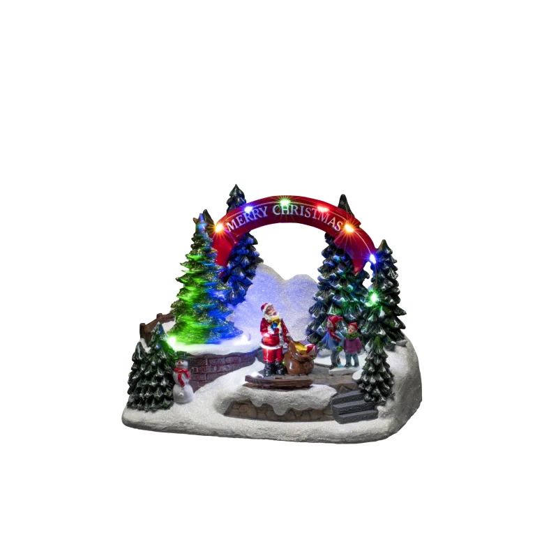 Konstsmide Decoratief Wintertafereel | 0.66W Multicolor | 1.5V | 11 Lichtpunten | 19x14.5cm | Op batterij | Binnengebruik
