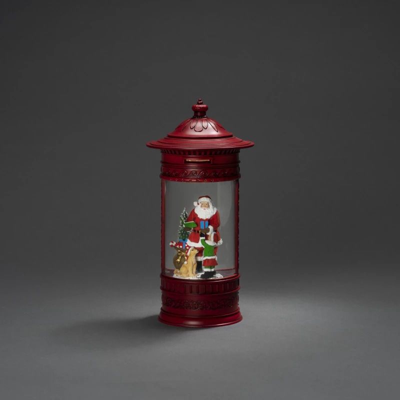 Konstsmide Decoratieve LED Lantaarn | 0.1W Warm Wit 1 Lichtpunt | Rond 26.5x13cm | Timerfunctie, USB/batterij | Voor binnen | Niet dimbaar