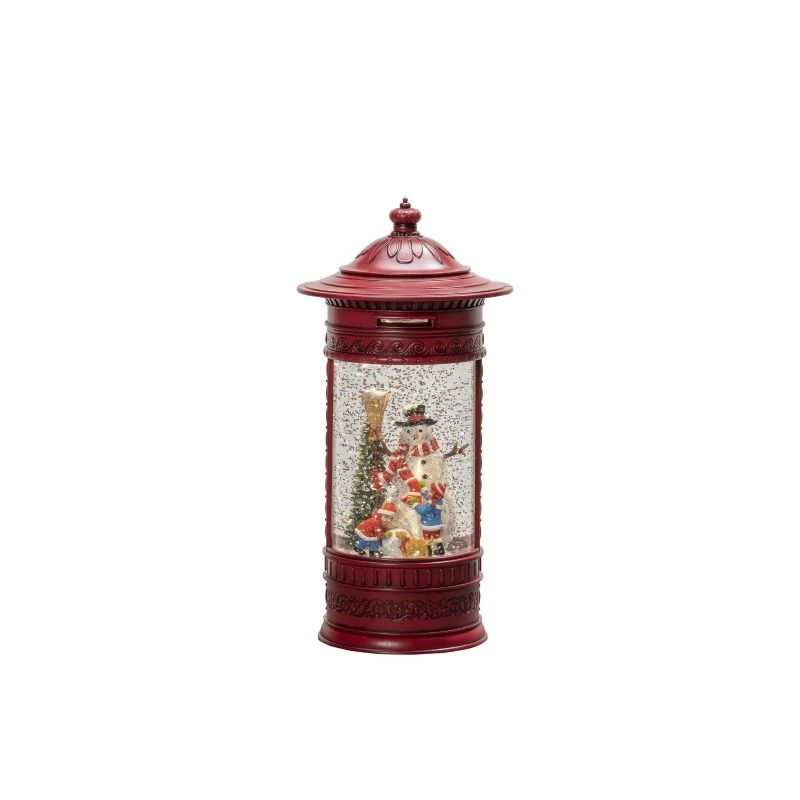 Konstsmide LED Watergevulde Lantaarn | 1 Lichtpunt Warm Wit | 0.1W 1.5V | Ø13x26.5cm | Timer, USB/batterij, Binnengebruik