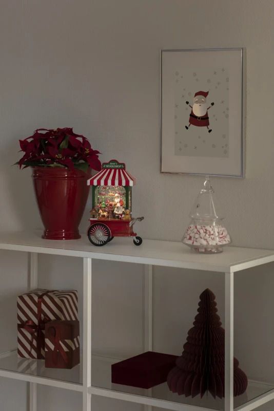 Konstsmide LED Sfeerlantaarn | 0.1W Warmwit | 1 Lichtpunt | 27x17,5cm | Timer | USB/3xAA | Alleen voor binnengebruik