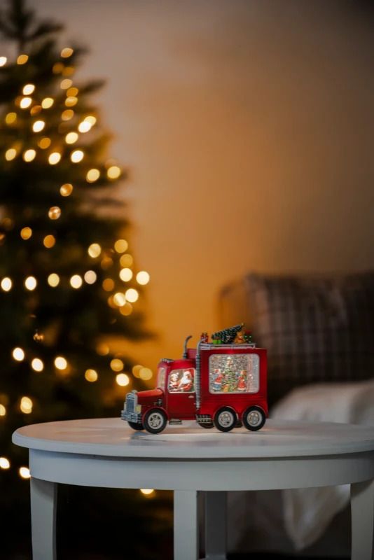Konstsmide LED Sneeuwlantaarn | 2 Lichtpunten Warm Wit | 21,5x28cm | Timer 5u | Batterij/USB | Voor Binnengebruik