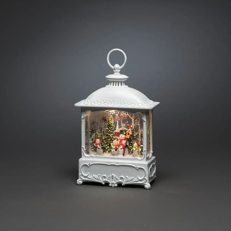 Konstsmide LED Decoratief Sneeuwlantaarn | 0.1W 1.5V Warm Wit | 1 Lichtpunt | Timer 5u | Binnengebruik | Op Batterij
