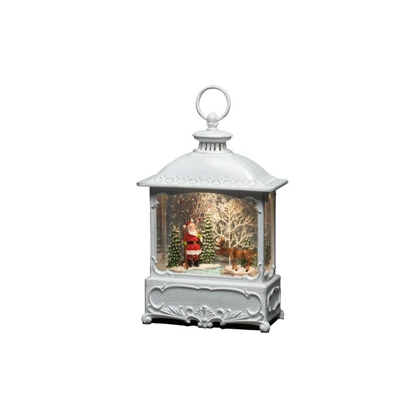 Konstsmide LED Sneeuwlantaarn Rechthoek Groot | 1 Lichtpunt Warm Wit | 0.1W 1.5V | Watergevuld, Timer 5u, Binnen, Op Batterij