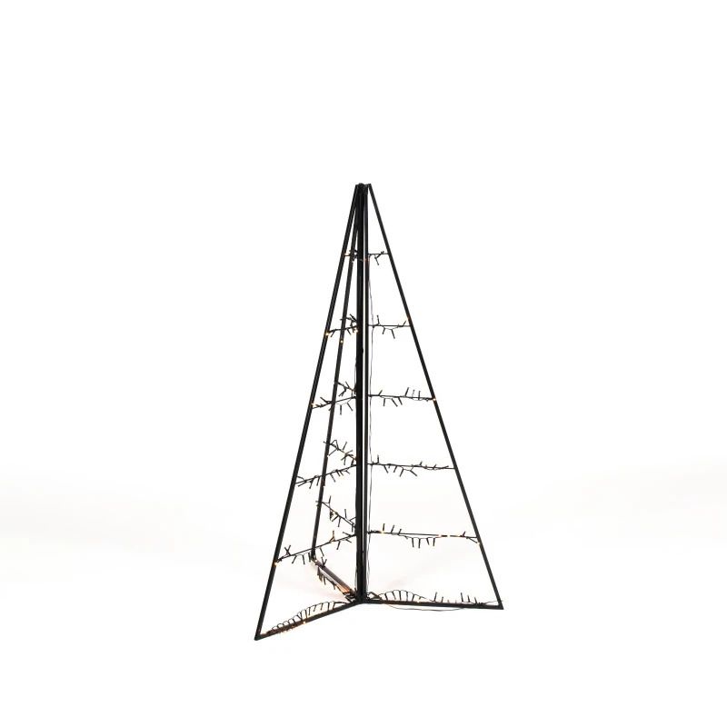 Konstsmide 3D Pyramide Lichtdecoratie | 171 Lichtpunten Extra Warmwit | 2.4W 4.5V | 120x60cm Vouwbaar | IP44 | Voor Buiten | Incl. Grondspies