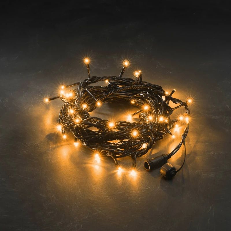 Konstsmide LED Lichtketting | 5m Koppelbaar 31V Systeem | Extra Warmwit 3W | Voor Buiten | Zwarte Soft Cable